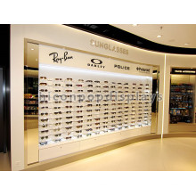 Free Design Acrylic Shelving Top Illuminating Eyeglass Retail Stand Wall Mounted Sunglass Display Rack